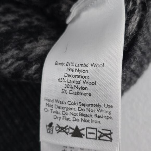 Eddie Bauer Women’s Wool Blend Fair Isle Cardigan Sweater Gray SP 6916 - Picture 6 of 8